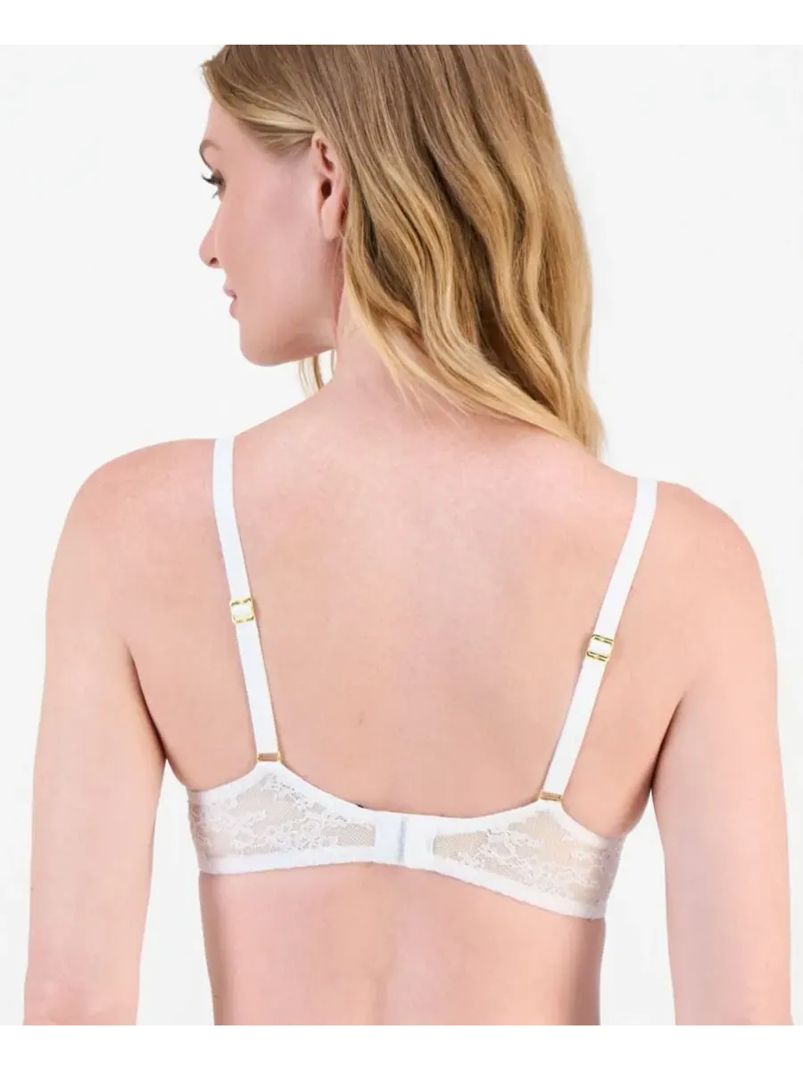 Бюстгальтер-бралетт с кружевом, с легкой подкладкой Lauren Ralph Lauren — изображение 3 из 6, белый