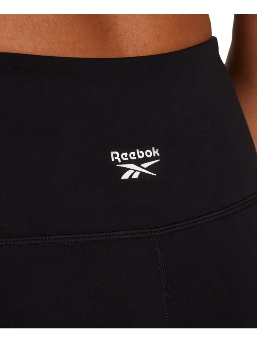 Женские спортивные брюки средней посадки, облегающего кроя Reebok — изображение 6 из 8, черный