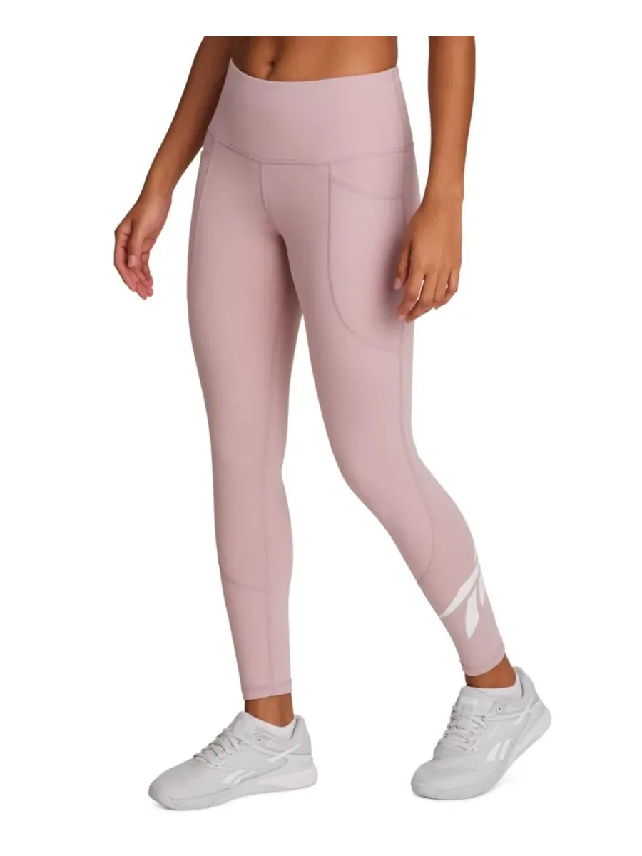 Женские спортивные брюки средней посадки, облегающего кроя Reebok, Muted Mauve