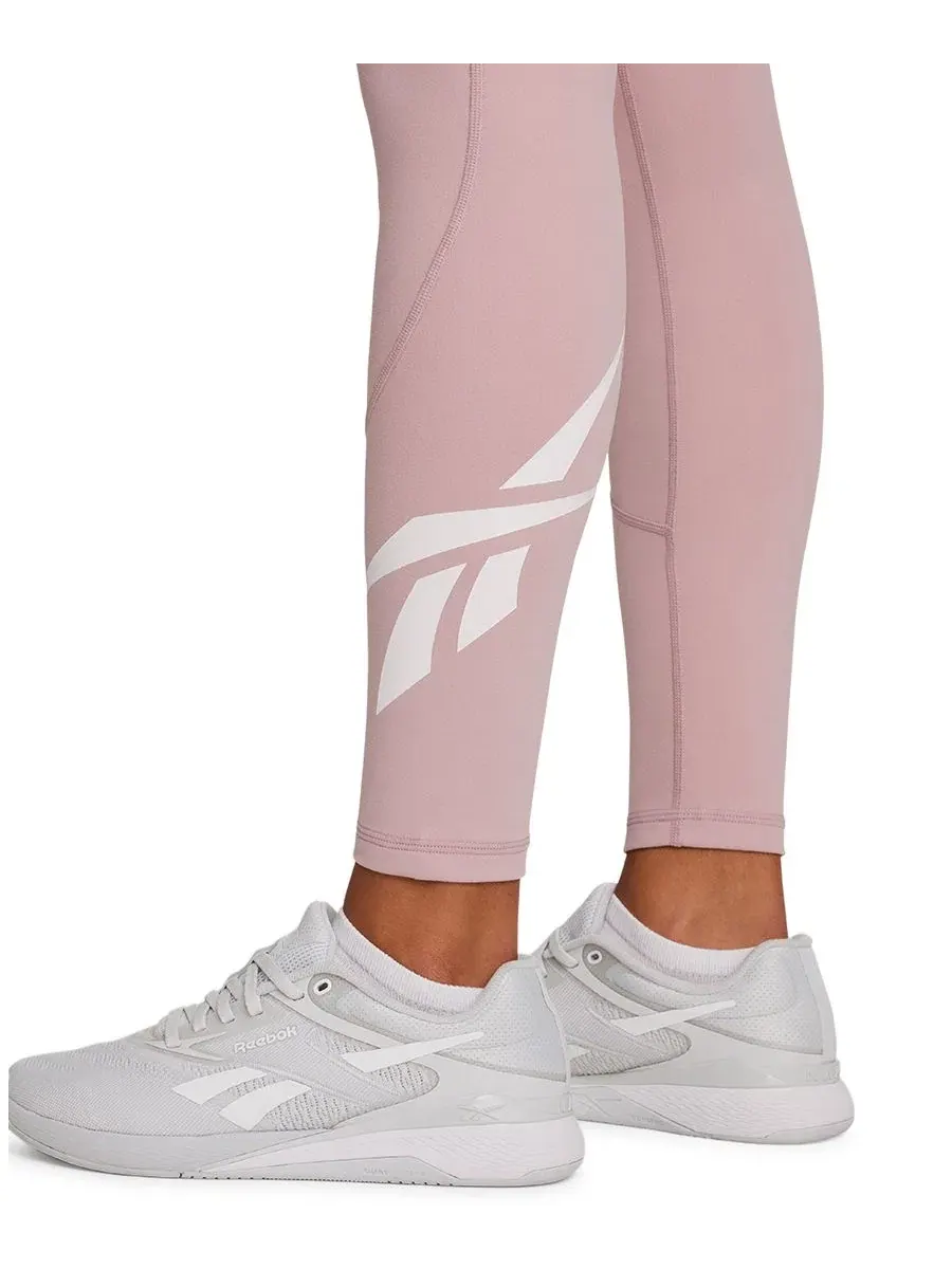 Женские спортивные брюки средней посадки, облегающего кроя Reebok, Muted Mauve — изображение 5 из 8