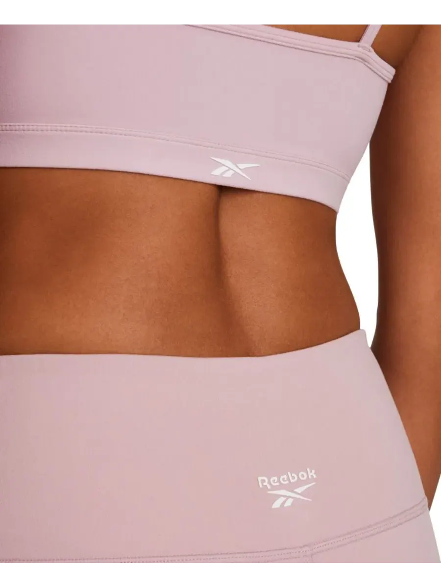 Женские спортивные брюки средней посадки, облегающего кроя Reebok, Muted Mauve — изображение 6 из 8