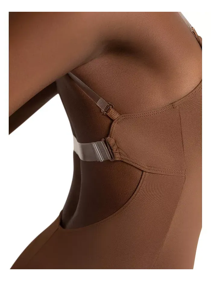 Женский купальник-комбинезон с BraTek Capezio — изображение 2 из 6, коричневый