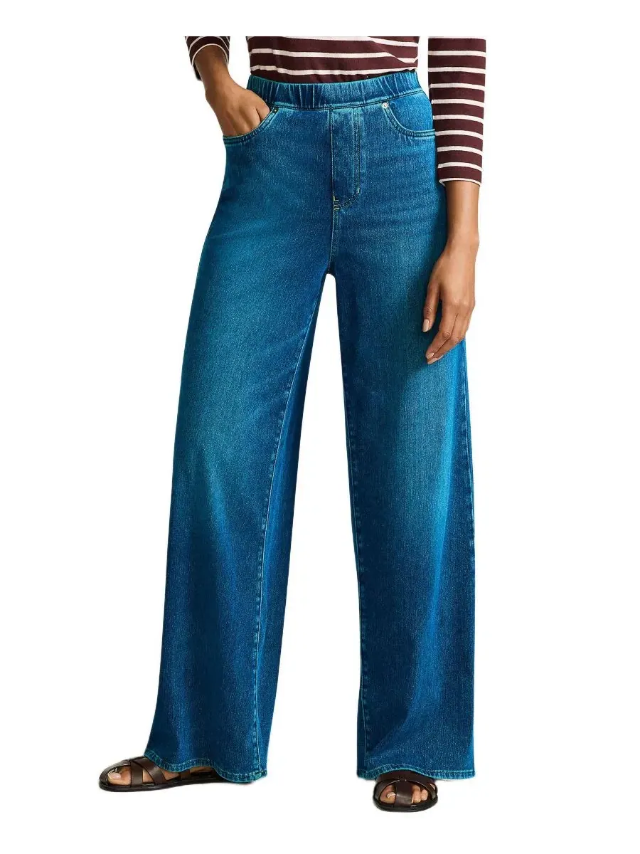 Женские джинсы Starfish Denim с высокой посадкой и широкими штанинами Lands' End