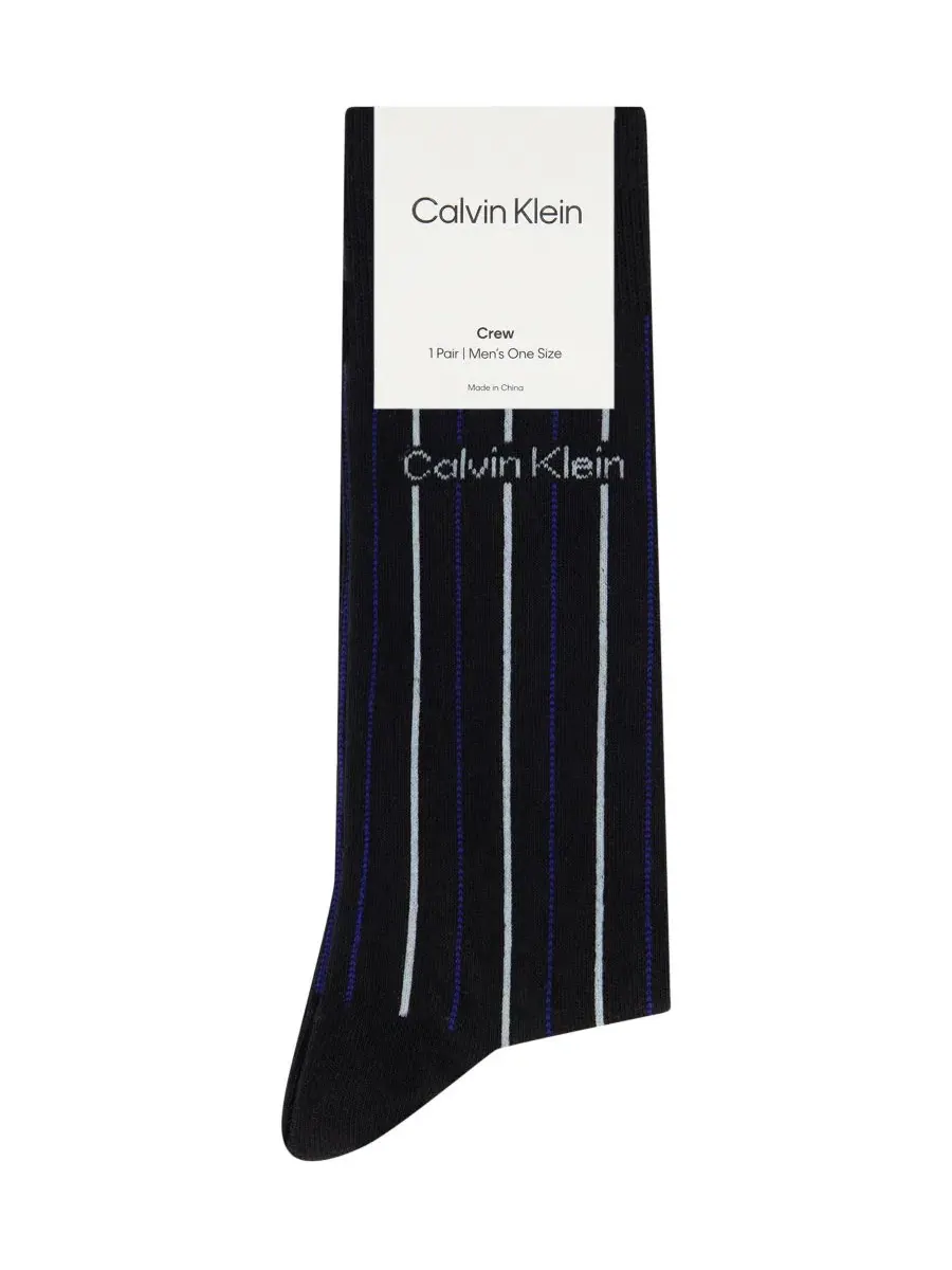 Мужские хлопковые носки средней высоты Calvin Klein — изображение 2 из 5, черный