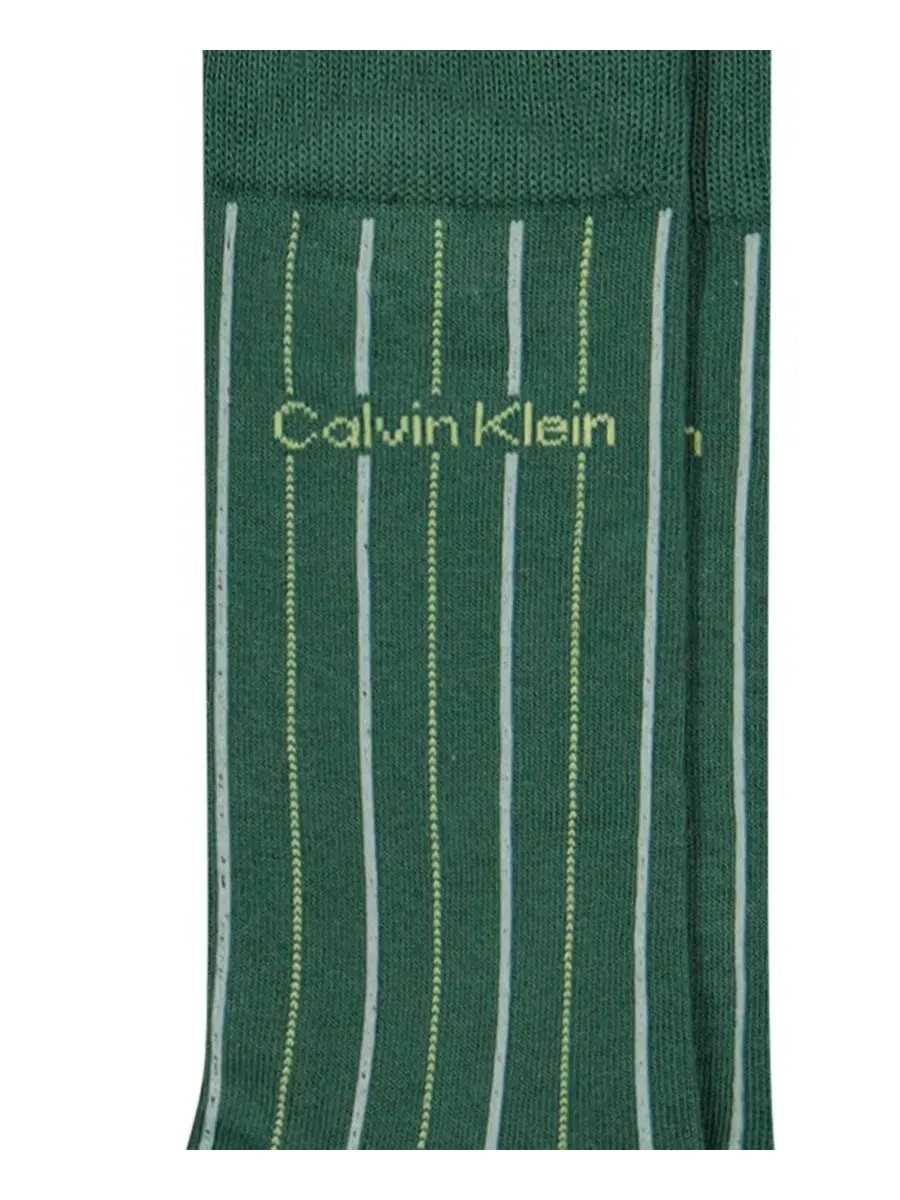 Мужские хлопковые носки средней высоты Calvin Klein — изображение 5 из 5, зеленый