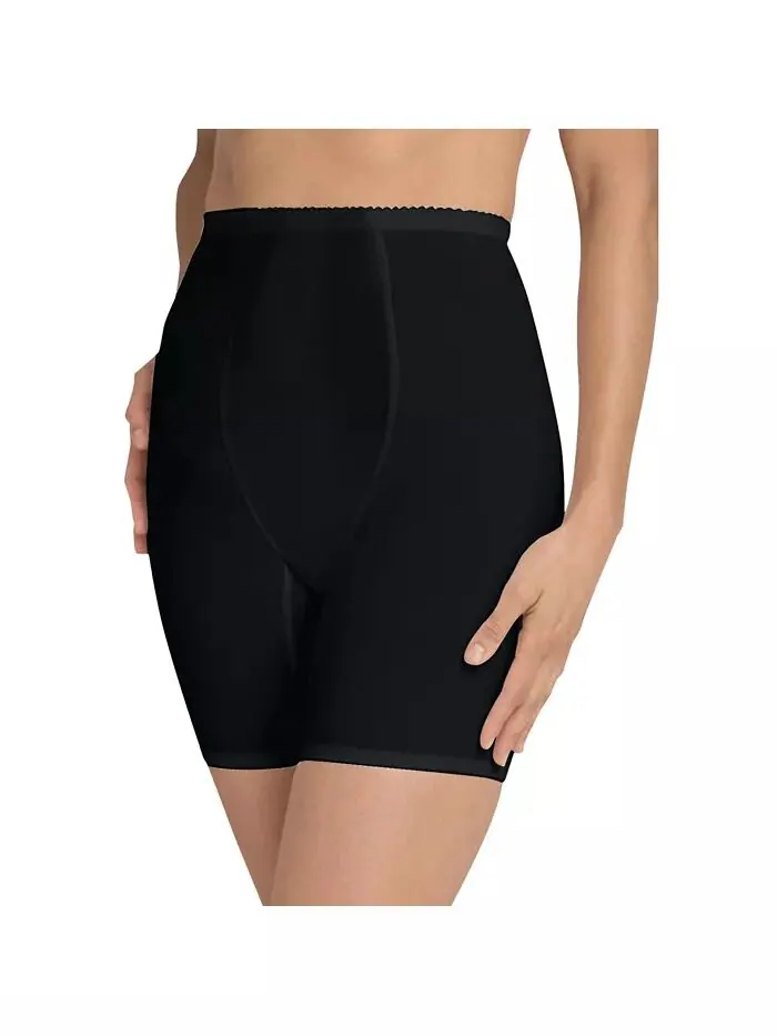 Женское корректирующее белье больших размеров с высокой талией Power Mesh Long Leg Shaper Secret — черный