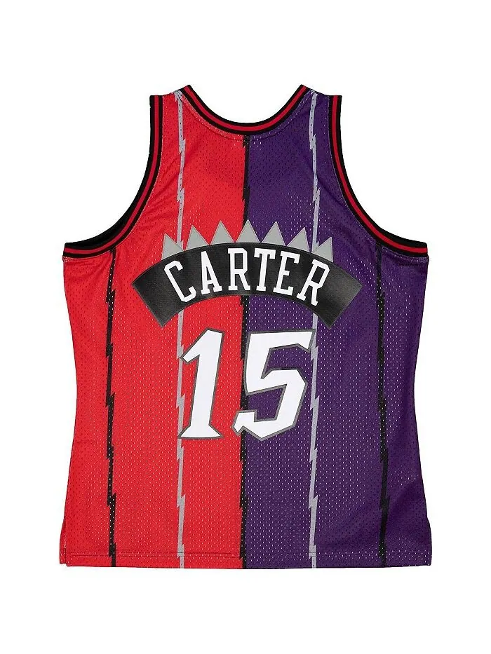 Мужская джерси Vince Carter пурпурно-красная Toronto Raptors Big and Tall Hardwood Classics 1998-99 — изображение 3 из 6