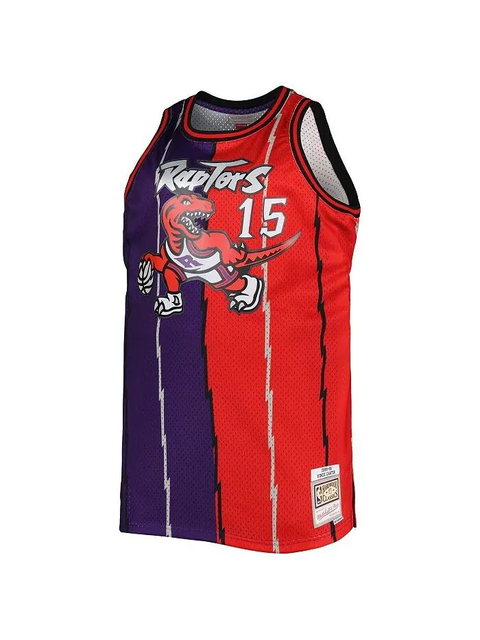 Мужская джерси Vince Carter пурпурно-красная Toronto Raptors Big and Tall Hardwood Classics 1998-99 — изображение 5 из 6