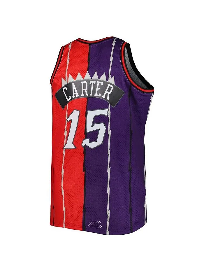 Мужская джерси Vince Carter пурпурно-красная Toronto Raptors Big and Tall Hardwood Classics 1998-99 — изображение 6 из 6
