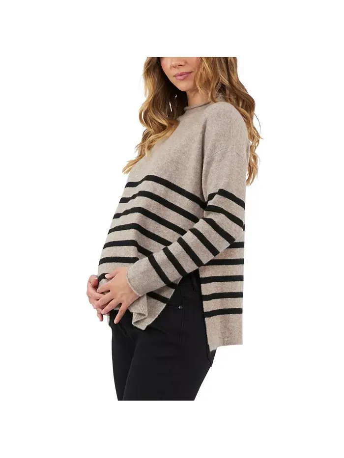 Вязаный свитер для беременных и кормящих мам Ripe Maternity — изображение 3 из 3, черный