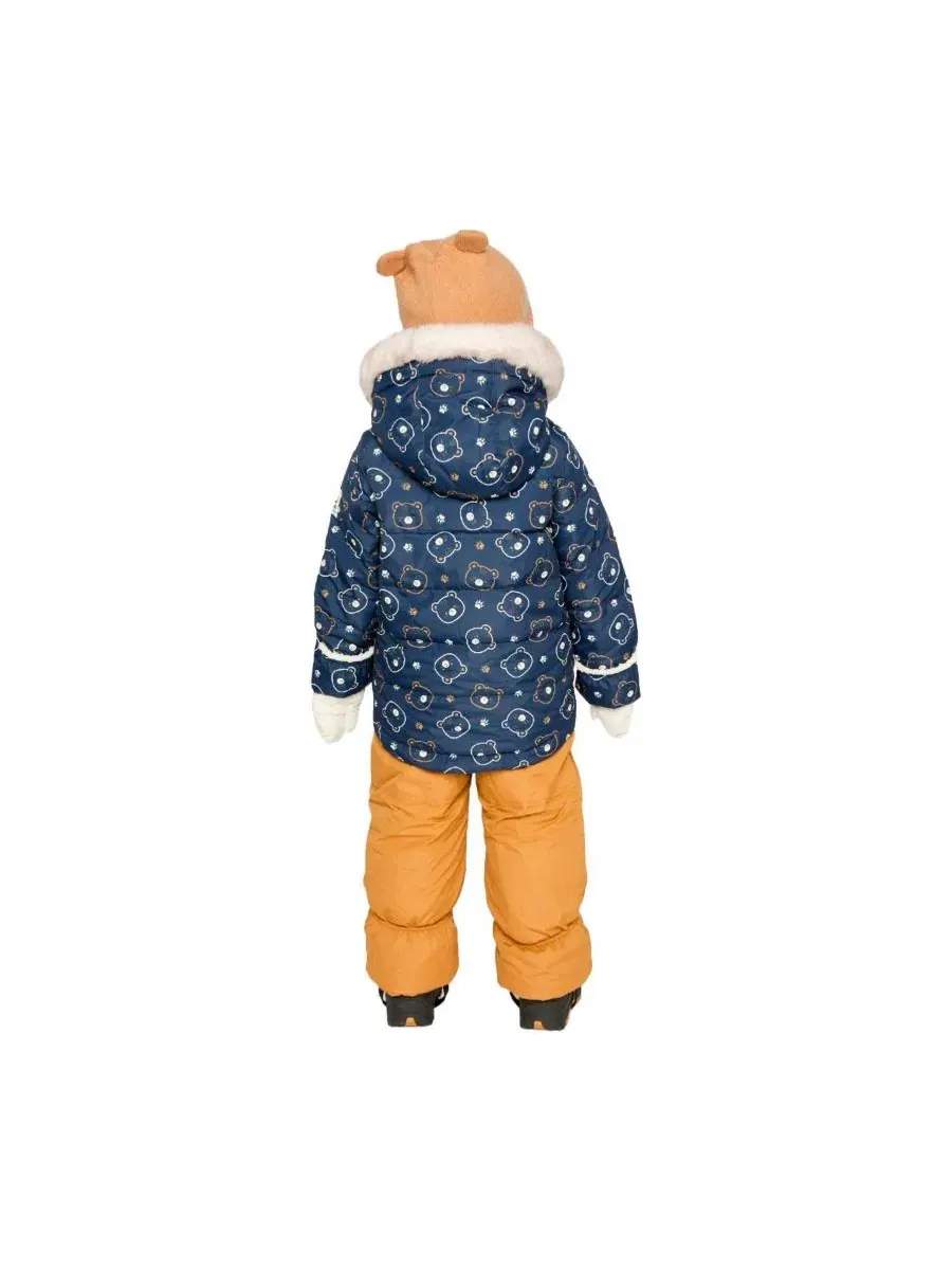 Детский зимний комплект из куртки и полукомбинезона с принтом Teddy Bears Deux par Deux — изображение 6 из 7, синий