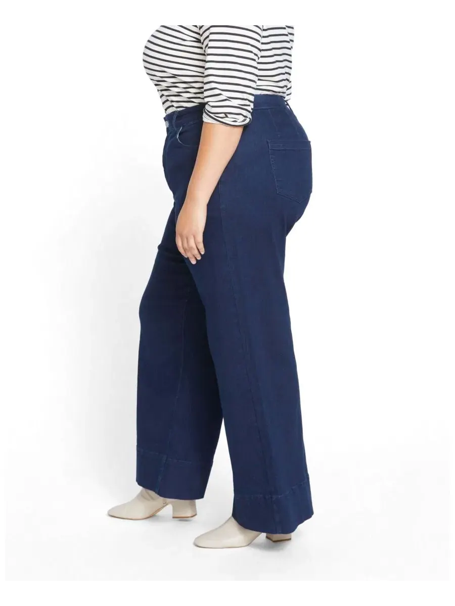 Джинсы с ультра-высокой посадкой и широкими штанинами Carrie High Rise Ultra-Wide Leg Universal — изображение 3 из 3
