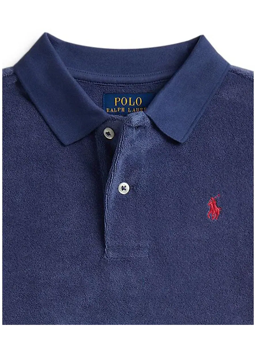 Комплект из поло и шорт с коротким рукавом, с вышивкой Polo Ralph Lauren — изображение 3 из 3, светлый темно-синий