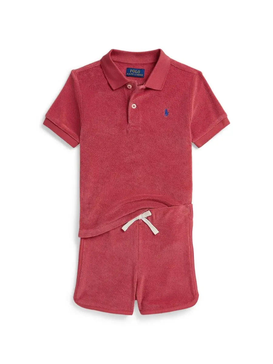 Комплект из поло и шорт с коротким рукавом Polo Ralph Lauren