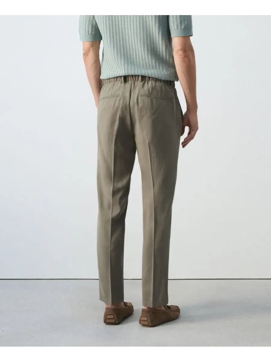 Брюки классические со складками, модель Regular-Fit Pleated MANGO — 3