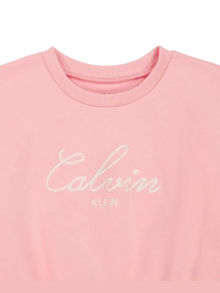 Комплект из свитшота и брюк Calvin Klein — изображение 7 из 9, розовый