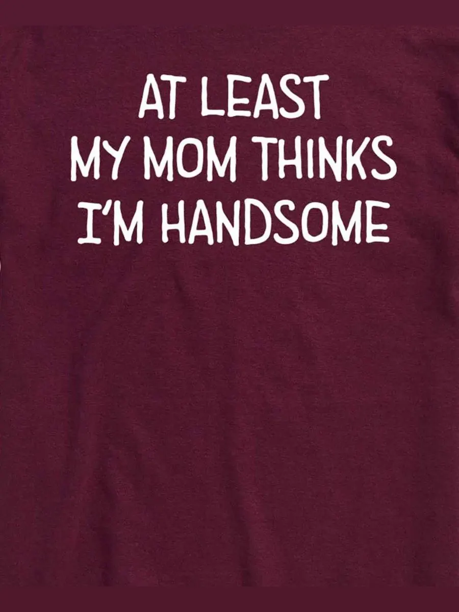 Футболка с принтом My Mom Thinks Im Handsome AIRWAVES — изображение 3 из 3, коричневый