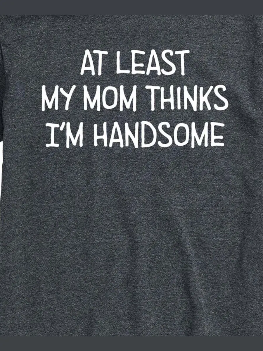 Футболка с коротким рукавом с принтом My Mom Thinks Im Handsome AIRWAVES — изображение 3 из 3, темно-серый
