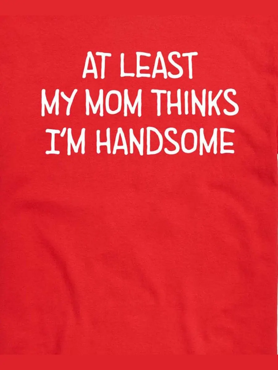 Футболка с коротким рукавом My Mom Thinks Im Handsome AIRWAVES — изображение 3 из 3, красный