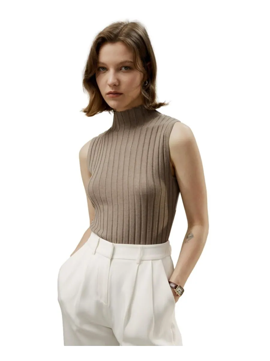 Женский трикотажный топ из смеси шелка и кашемира LILYSILK