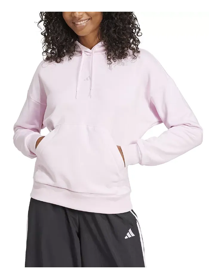 Женская толстовка с длинными рукавами и логотипом Essentials adidas — изображение 1 из 5, прозрачный розовый/белый