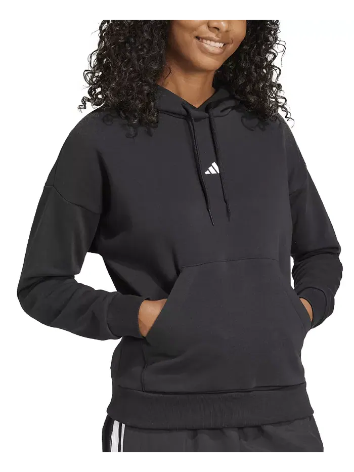 Женская толстовка с длинными рукавами и логотипом Essentials adidas — изображение 3 из 5, черный/белый