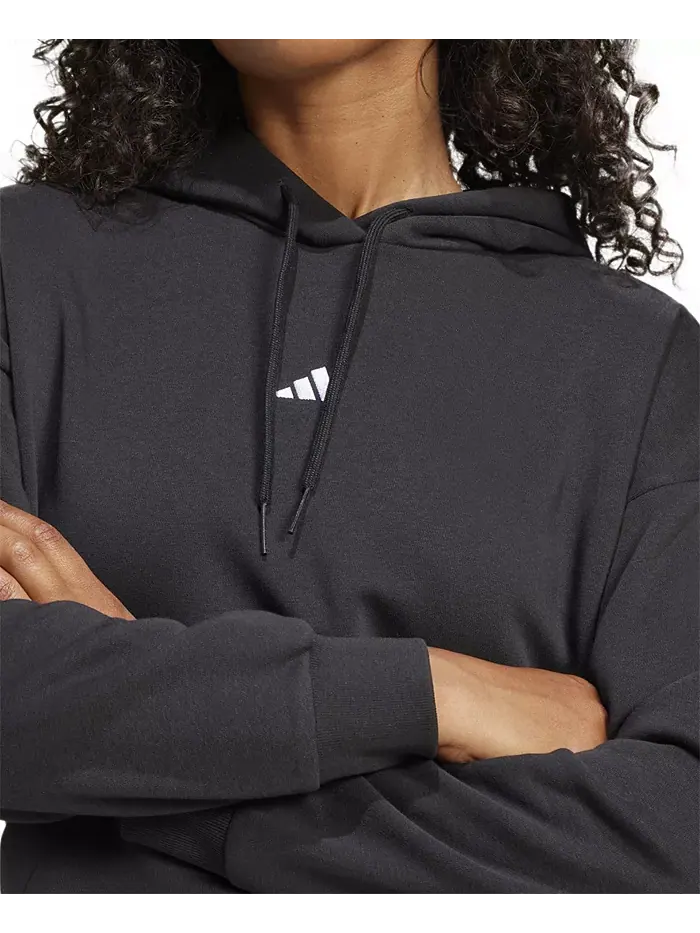 Женская толстовка с длинными рукавами и логотипом Essentials adidas — изображение 4 из 5, черный/белый