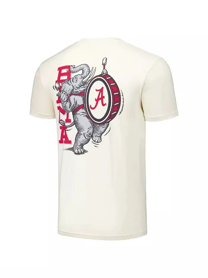 Футболка для мужчин и женщин Cream Alabama Crimson Tide Hyper Local в винтажном стиле Bama Band — изображение 2 из 3