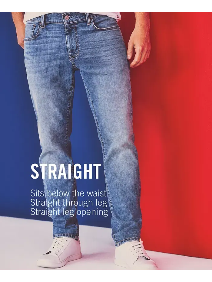 Мужские прямые джинсы Big & Tall с эффектом стрейч Tommy Hilfiger — изображение 6 из 7, черный джинсовый синий
