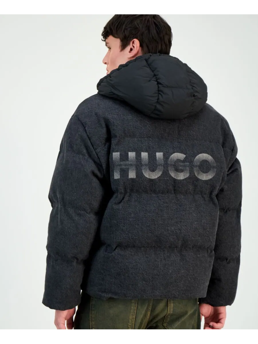 Мужская куртка Bowan с застежкой-молнией и капюшоном Hugo Boss — изображение 4 из 4, черный