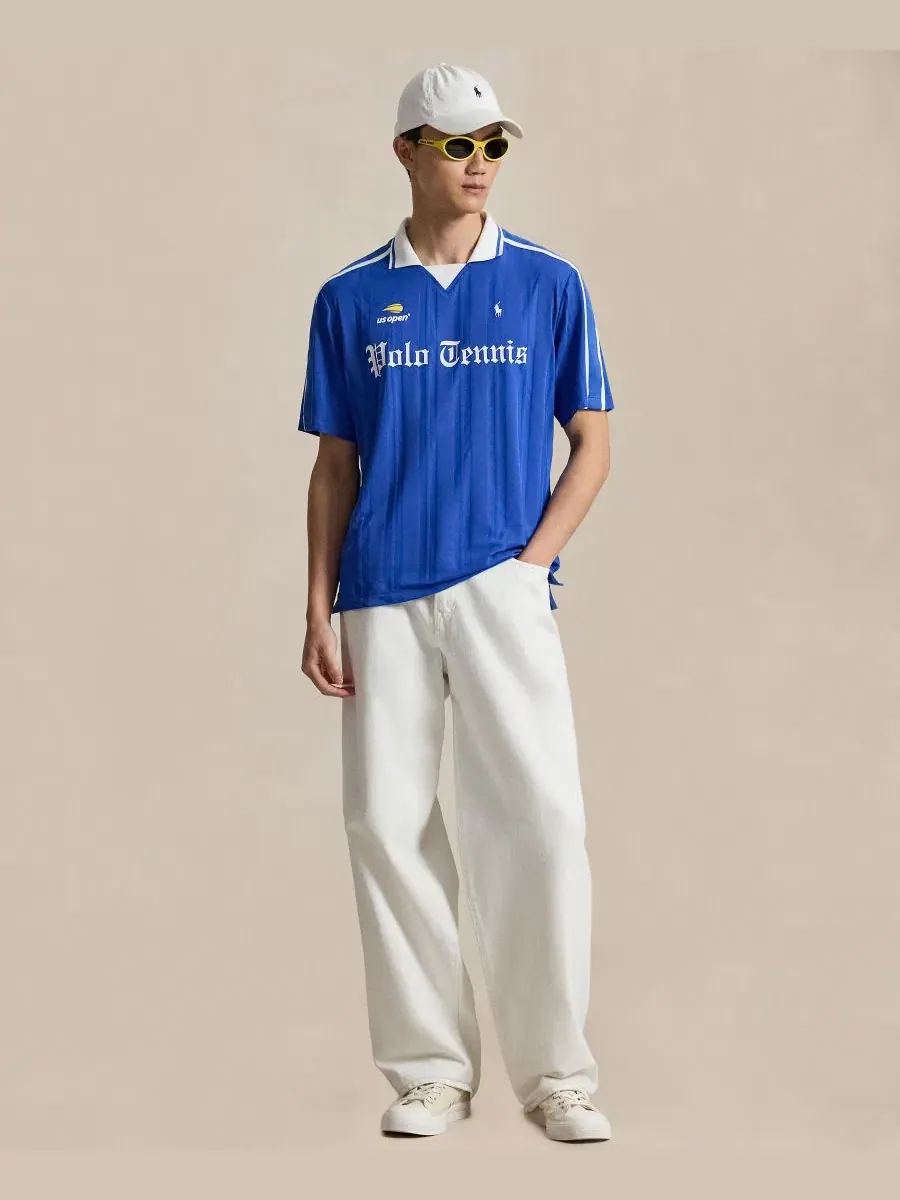 Мужская поло-рубашка с принтом US Open, модель Polo Tennis Polo Ralph Lauren — изображение 2 из 6, синий