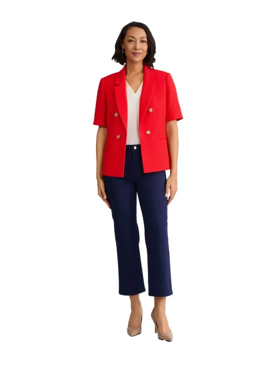 Жакет с имитацией двубортного кроя, Petite Faux Double-Breasted Jacket Jones New York