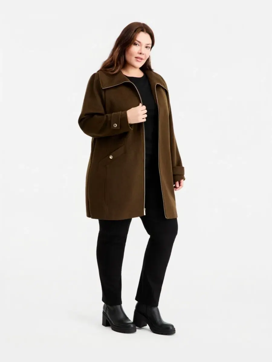 Пальто с воротником и застежкой-молнией Michael Kors, Duffle — изображение 2 из 5