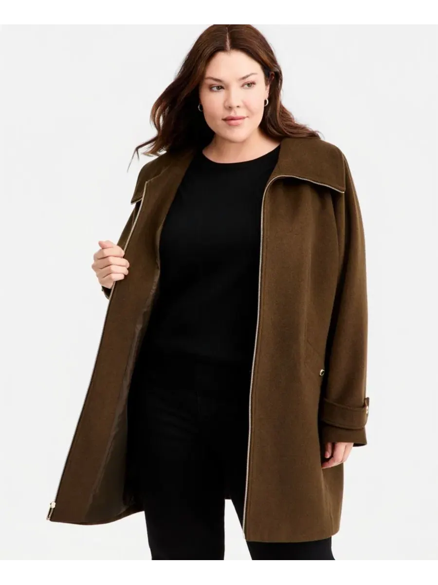 Пальто с воротником и застежкой-молнией Michael Kors, Duffle — изображение 3 из 5