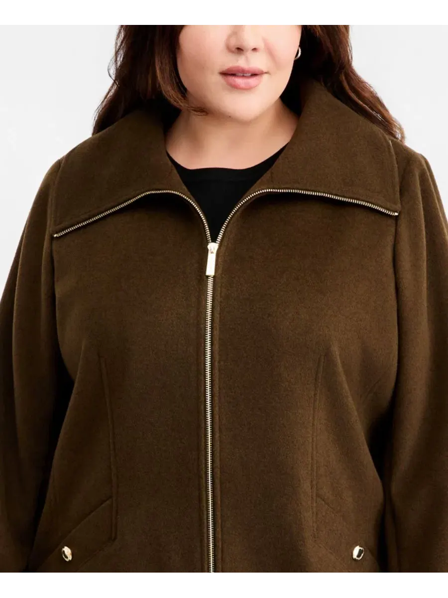 Пальто с воротником и застежкой-молнией Michael Kors, Duffle — изображение 5 из 5