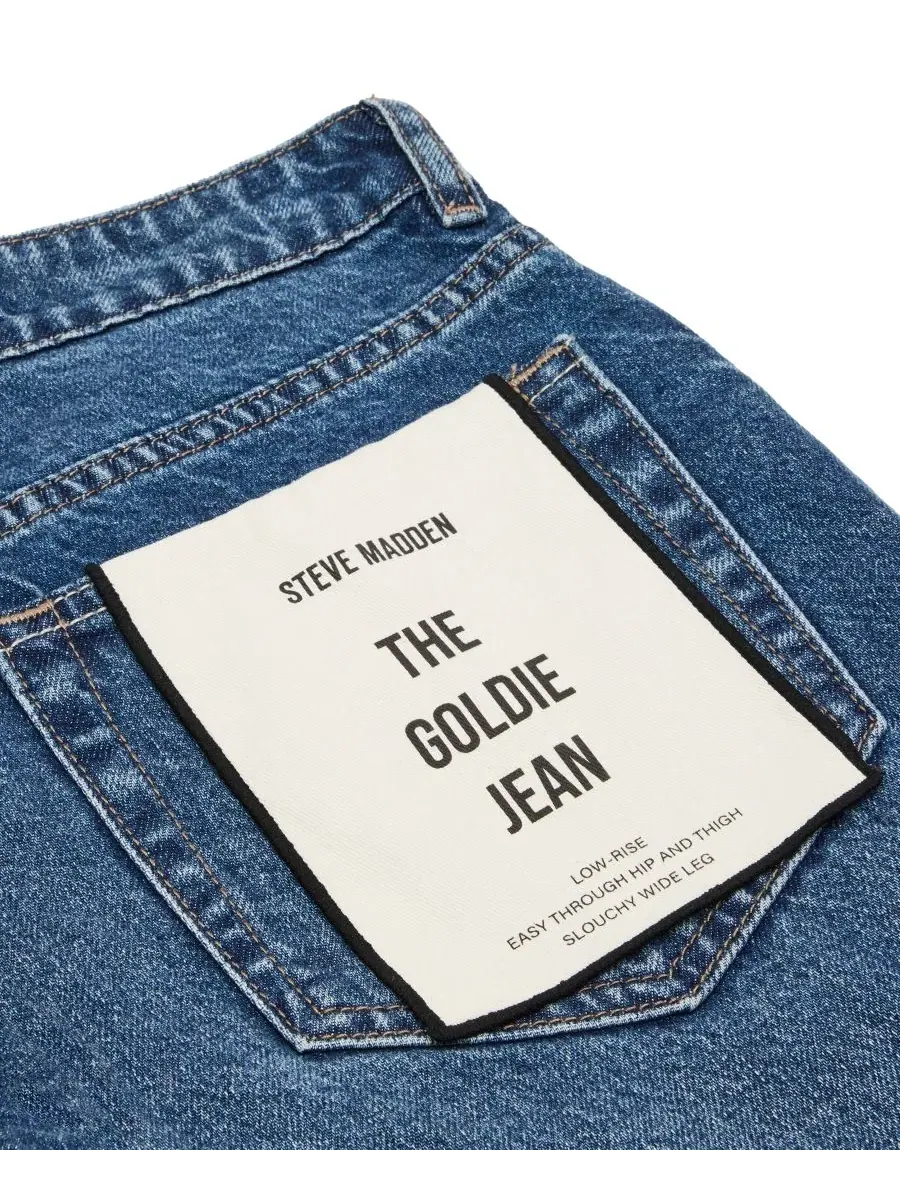 Джинсы-клеш с высокой посадкой Goldie Steve Madden — изображение 6 из 6, синий