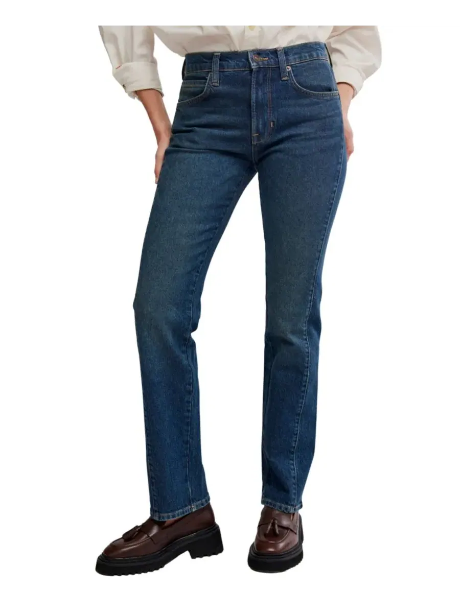 Джинсы зауженные с высокой посадкой Edie High-Rise Tapered Jeans Free People