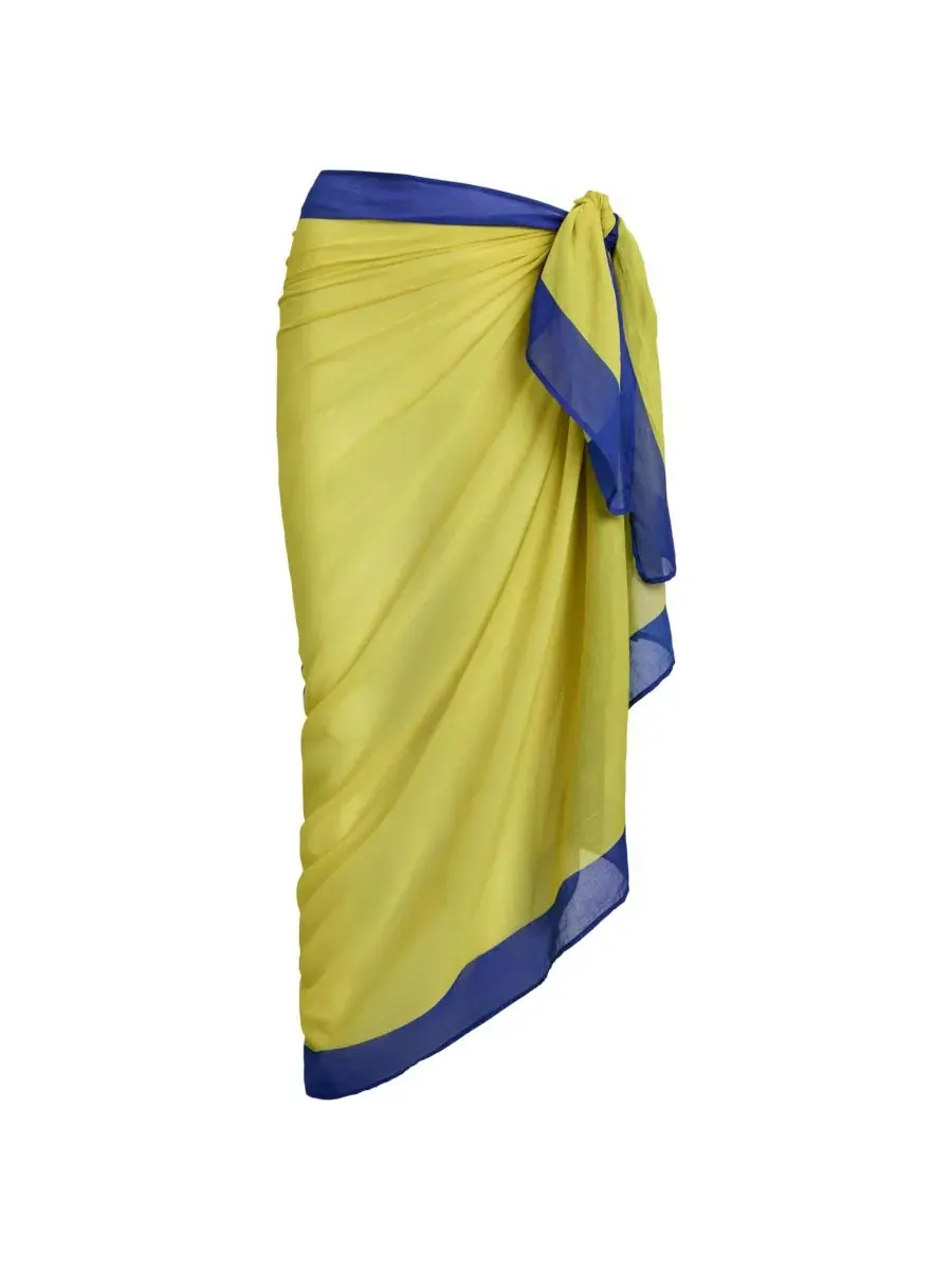 Женский пляжный сарафан-парео Big Pony Long Scarf Polo Ralph Lauren — изображение 4 из 4, желтый