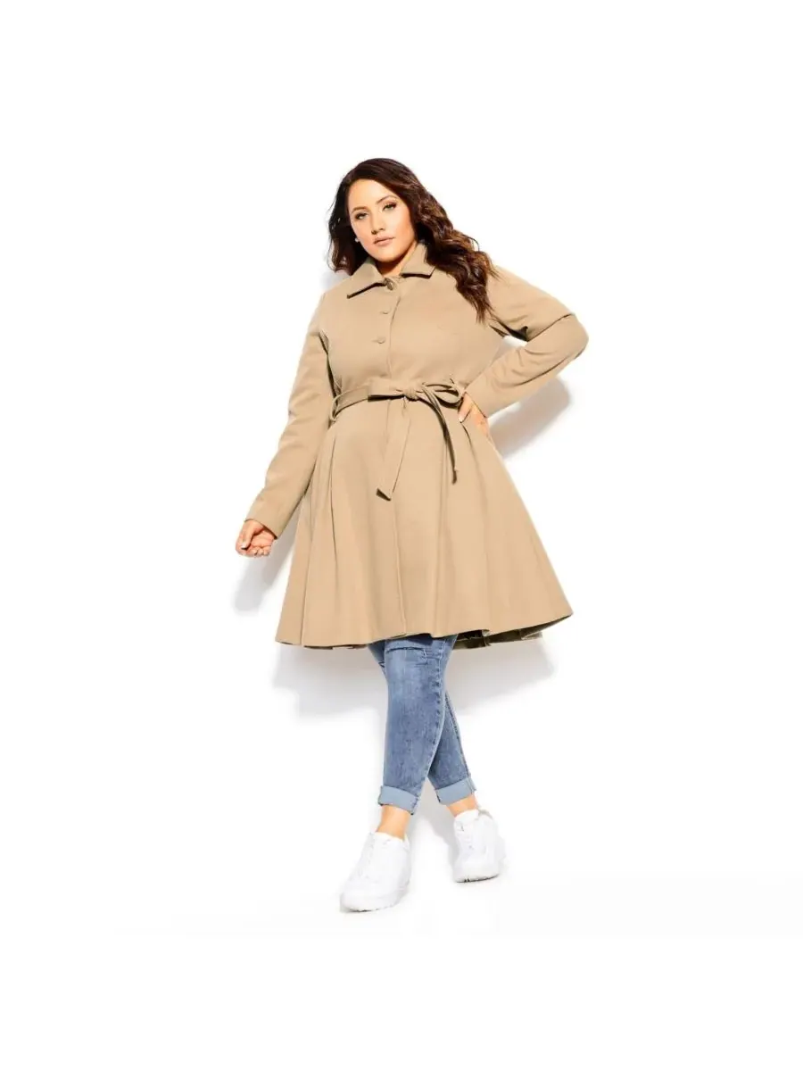 Женское пальто Blushing Belle больших размеров CITY CHIC