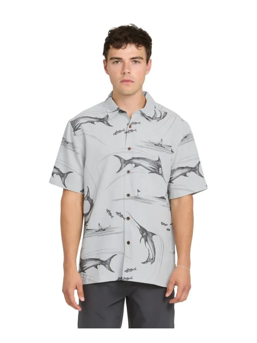 Мужская футболка Quiksilver с коротким рукавом и изображением рыбы Quiksilver Waterman