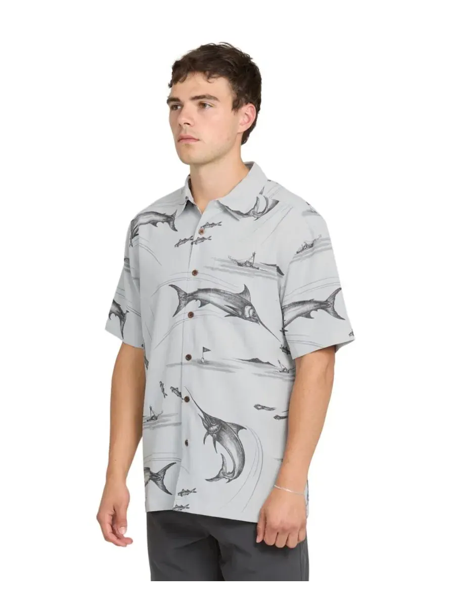Мужская футболка Quiksilver с коротким рукавом и изображением рыбы Quiksilver Waterman — изображение 2 из 3, высокий дом