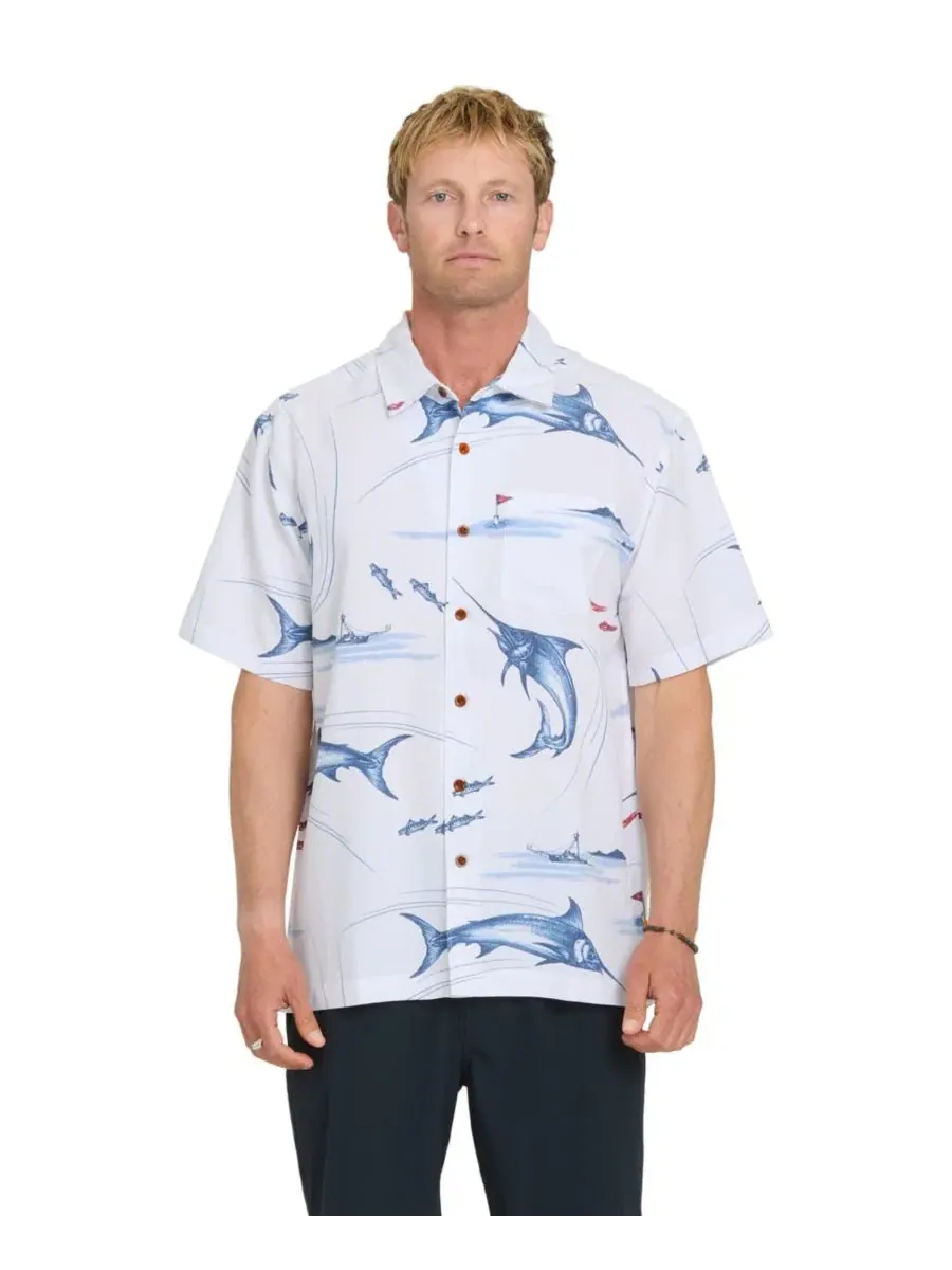 Мужская футболка Quiksilver с коротким рукавом и изображением рыбы Quiksilver Waterman