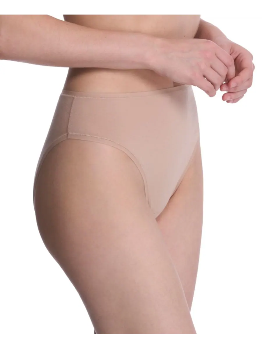 Женские трусики Bliss Bare Cotton High-Cut Brief Underwear 772346 Natori — изображение 2 из 3, кофе