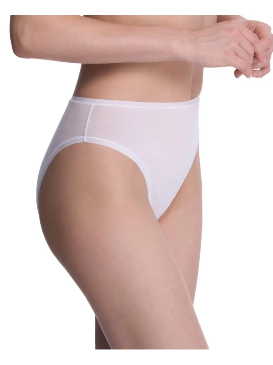 Женские трусики Bliss Bare Cotton High-Cut Brief Underwear 772346 Natori — изображение 2 из 3, белый