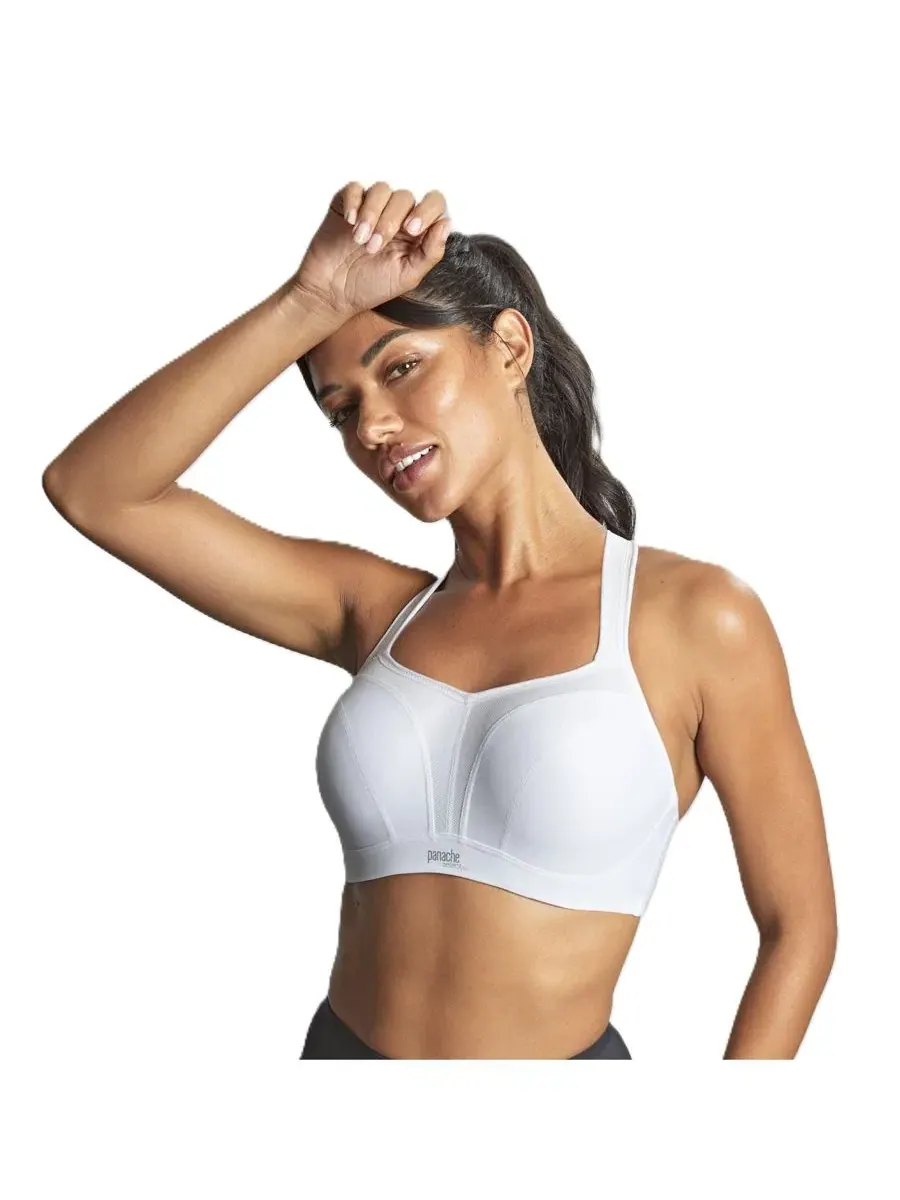 Женский спортивный бюстгальтер Power 5021 на косточках Panache Lingerie — белый