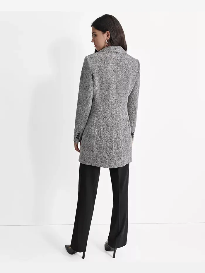 Женская однобортная куртка с лацканами и длинными рукавами, Regular & Petite DKNY — изображение 5 из 5, черный/белый
