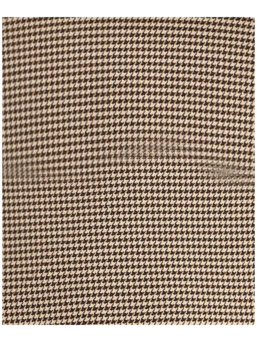 Платье мини с воротником-лодочкой и многоярусной юбкой, модель Houndstooth SENI & CADE — изображение 5 из 6, коричневый