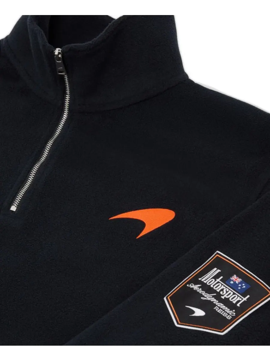 Флисовый полузамок-поло с вышивкой McLaren Racing, Meros REISS — изображение 3 из 5, темно-синий