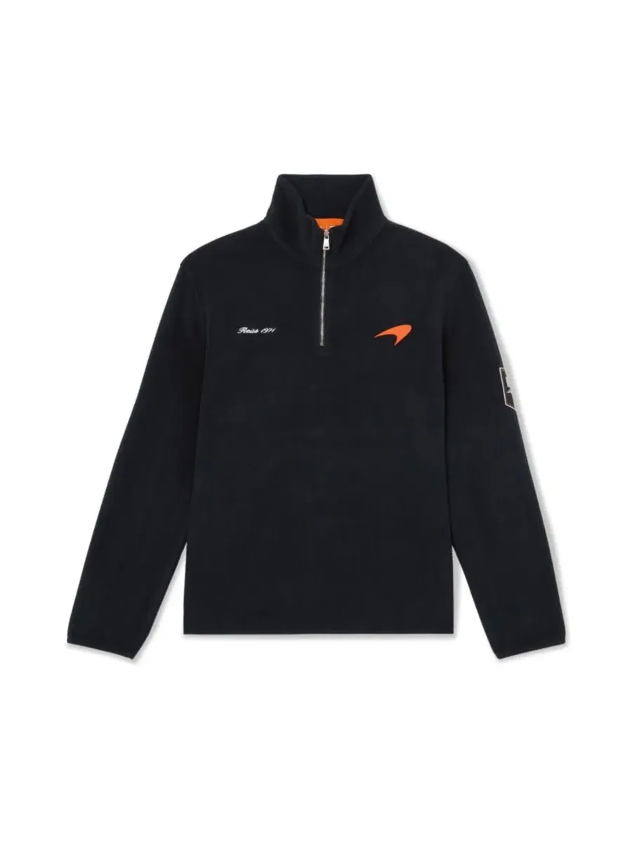 Флисовый полузамок-поло с вышивкой McLaren Racing, Meros REISS — изображение 4 из 5, темно-синий