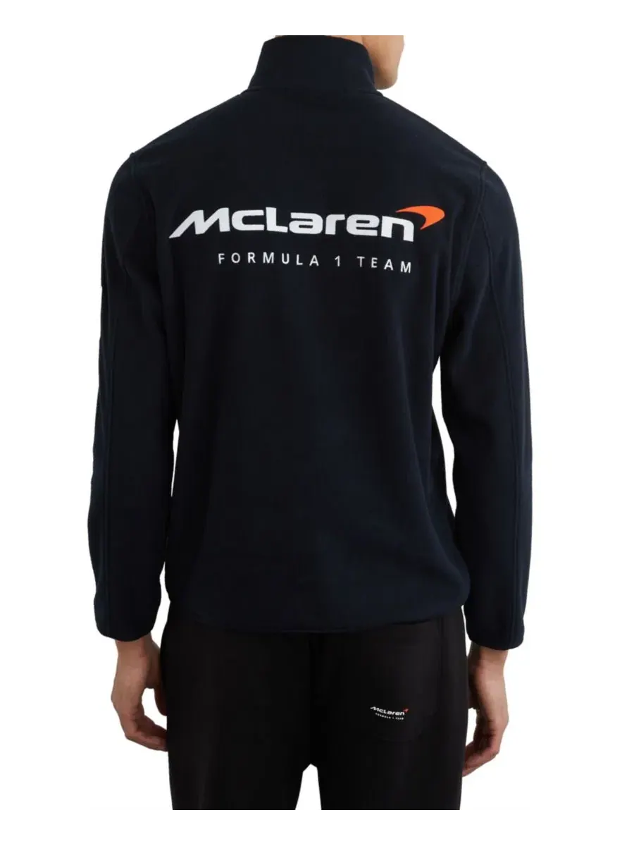 Флисовый полузамок-поло с вышивкой McLaren Racing, Meros REISS — изображение 5 из 5, темно-синий